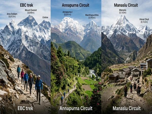 EBC vs Annapurna vs Manaslu trekking in Nepal
